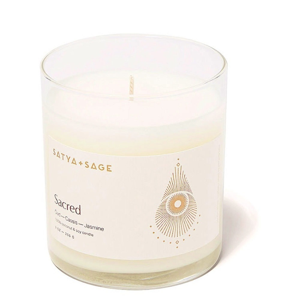 Satya and Sage Sacred Natural Soy and Coconut Jar Candle 5.3 oz